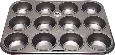 [ MUFFIN PAN, S/S, 12 CUPS - KUP ]