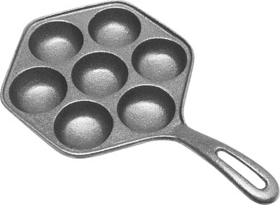 [ PANCAKE PAN, CAST IRON, 7 HOLE ]