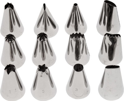 [ DECORATING TUBE SET, 12 TUBES  ]