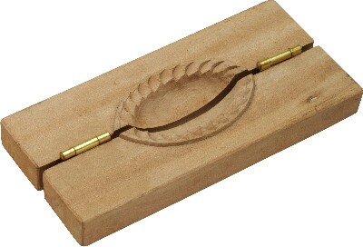 WOOD MOLD FOR  DUMPLING, 6.5X3X1-1/2