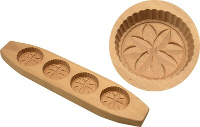 WOOD MOLD FOR 4 CAKES KUPBMW005