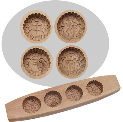 [ WOOD MOLD FOR MOON CAKE, ROUND ]