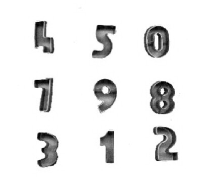 [ COOKIE CUTTER SET, NUMBER, 0-9 ]