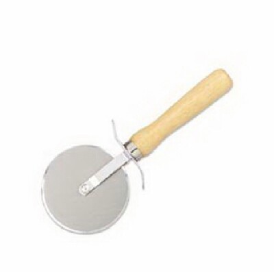 [ PIZZA CUTTER, WOOD HANDLE, 4