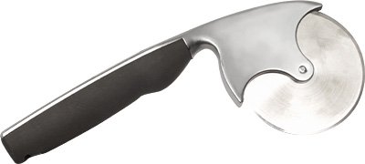 [ PIZZA CUTTER, RUBBER GREY HDL, ]