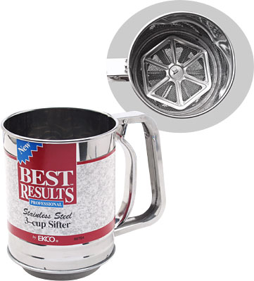 [ FLOUR SIFTER, S/S, 3 CUP - KUP ]