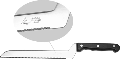 [ BREAD KNIFE, S/S, WOOD HANDLE, ]