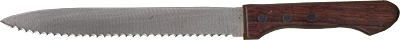 SERRATED KNIFE, S/S, WOOD HANDLE,  8
