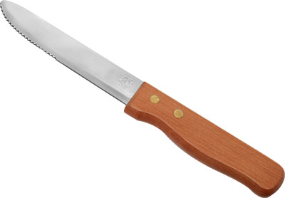 [ STEAK KNIFE, WOOD HANDLE, 5