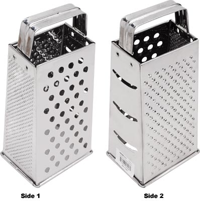 GRATER, S/S, 4 SIDED, 4