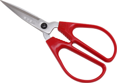 [ SCISSOR, S/S, PLASTIC RED HAND ]