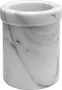 [ UTENSIL HOLDER, MARBLE, 3.5" DIA X 6" H ]