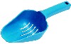 [ SCOOP, PLASTIC, SLOTTED, BLUE, 8 OZ. ]