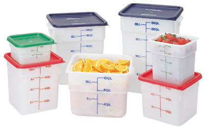 FOOD STORAGE CONTAINER, SQ.,WHITE, 4 QT KUPFB046