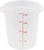 [ FOOD STORAGE CONTAINER,RD.,WHITE, 4QT ]