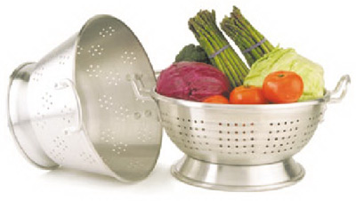 [ COLANDER, ALUM., WITH BASE, H/ ]