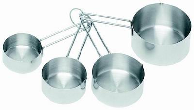 [ MEASURING CUP SET, S/S, 4 PCS  ]