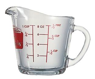 [ MEASURING CUP, GLASS,  8 OZ -  ]