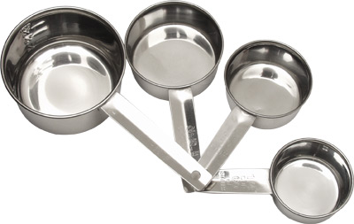 [ MEASURING CUP SET, S/S, 4 PCS  ]