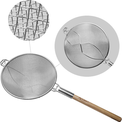 [ STRAINER, DOUBLE MESH, TINNED, ]