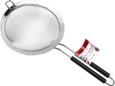 STRAINER, S/S CARDED, W/RUBBER COVER,8
