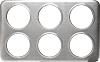 [ ADAPTOR PLATE, S/S, W/SIX 4.75" HOLES ]