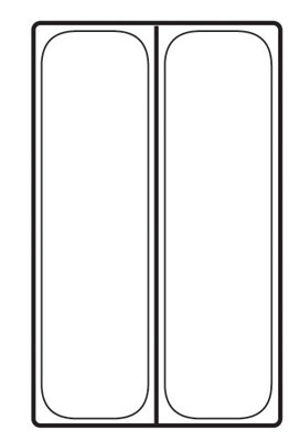 [ FOOD PAN COVER,PLASTIC,HOT,1/2 ]