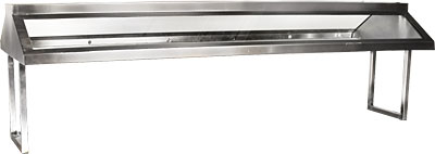 [ GLASS SNEEZE GUARD, S/S FRAME, ]
