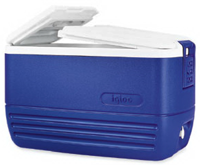 [ IGLOO ICE CHEST,  50 QT., BLUE ]