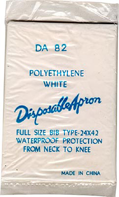 APRON, DISPOSABLE, SOLD BY CASE SAP015