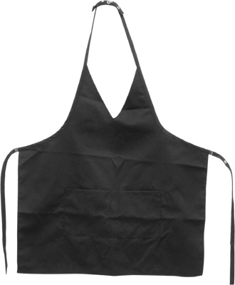 APRON, WAITRESS, LONG, BLACK, V NECK SAP016