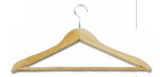 [ HANGER, HARDWOOD, OPEN HOOK, 1 ]