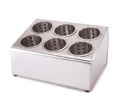 FLATWARE CYLINDER HOLDER,S/S,6 HOLES TSUFS006