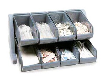[ ORGANIZER ,RACK W/  8 BINS - T ]