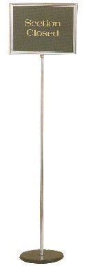 [ SIGN & SIGN STAND, CHROME, 59
