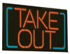 [ SIGN,  LITE, "TAKE OUT", 26"W X 15"H ]