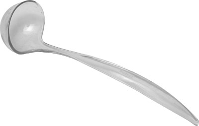 [ LADLE, PLASTIC, CLEAR, 13