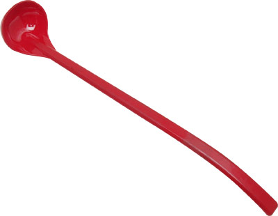 [ LADLE, PLASTIC, 1 OZ, RED, 13- ]