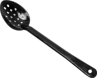 [ SPOON, PERF., PLASTIC, BLACK,  ]