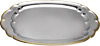 [ SERVICE TRAY,CHROME,OVAL W. 2 HANDLES ]