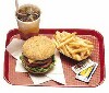 [ FAST FOOD TRAY, PLASTIC, 10"X14", BROWN ]