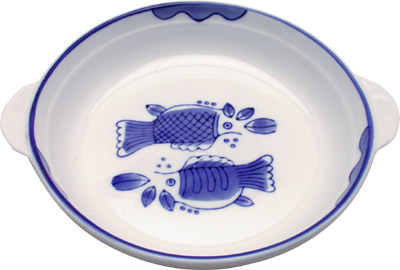 [ BLUE CARP, PLATE, RD, W/HANDLE ]