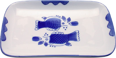 [ BLUE CARP, PLATTER, RECT, 9-1/ ]