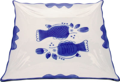 [ BLUE CARP, PLATTER, SQ, 7-1/2
