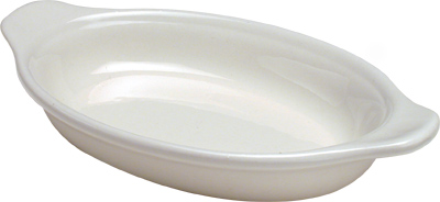 [ CAC UNDECORATED, AUGRATIN OVAL ]