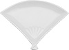 [ PLATE, FAN, PLAIN WHITE, 7" X 5-1/2" ]