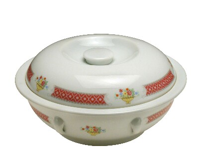 CASSEROLE, RED PLUM BLOSSOM,  8