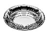 [ 68571 ASHTRAY, CRYSTAL CLEAR, GLASS, 4" ]