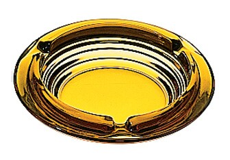 [ 70024 ASHTRAY, GOLD, GLASS, 4