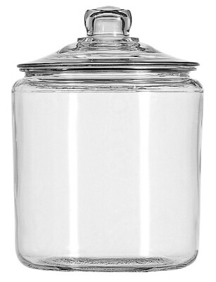 [ 69349T STORAGE JAR W/COVER, GL ]